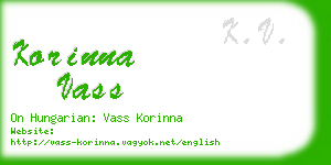 korinna vass business card